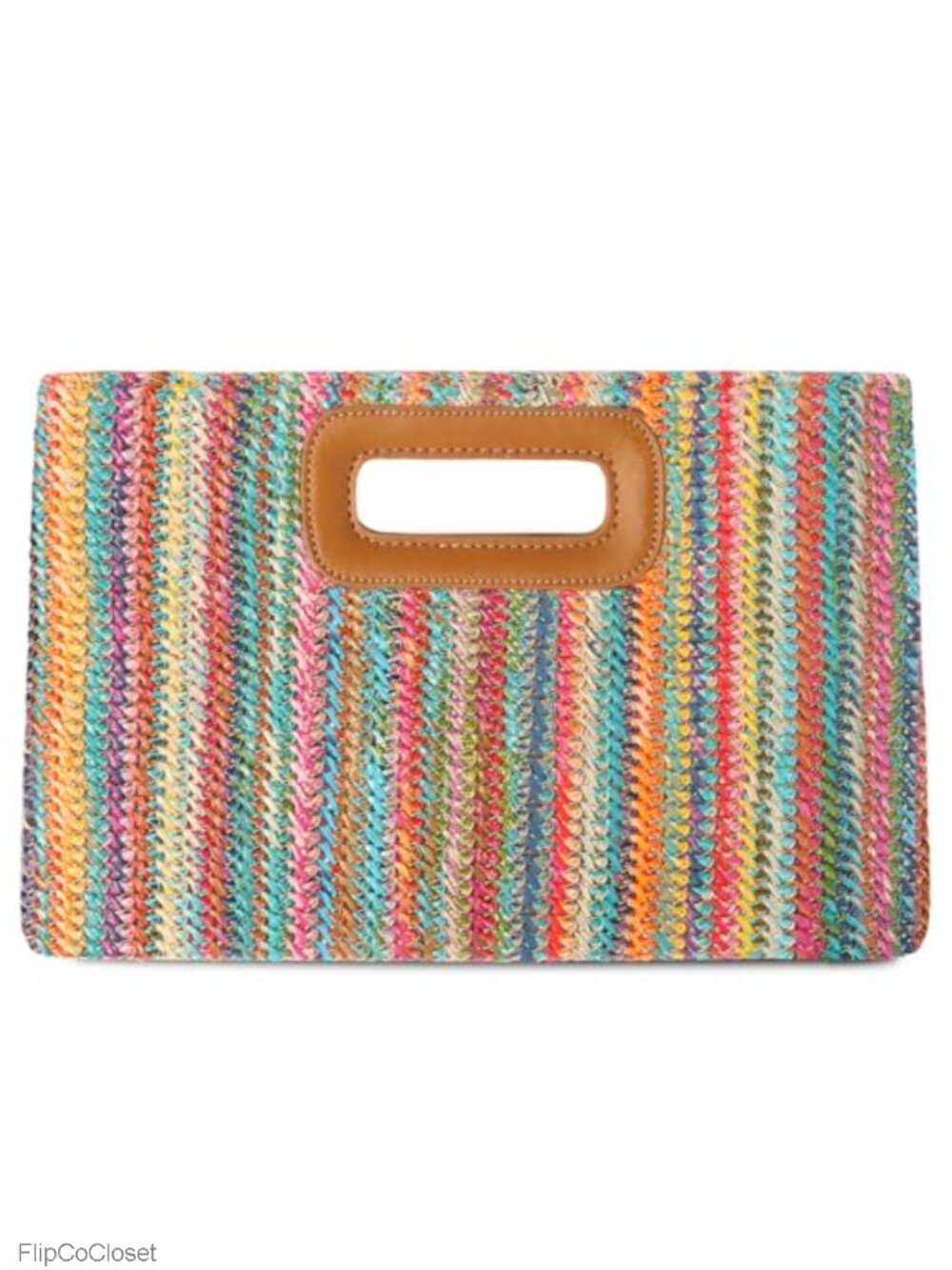 Straw Beach Clutch Crossbody Handmade Woven Purse Detachable Gold Chain